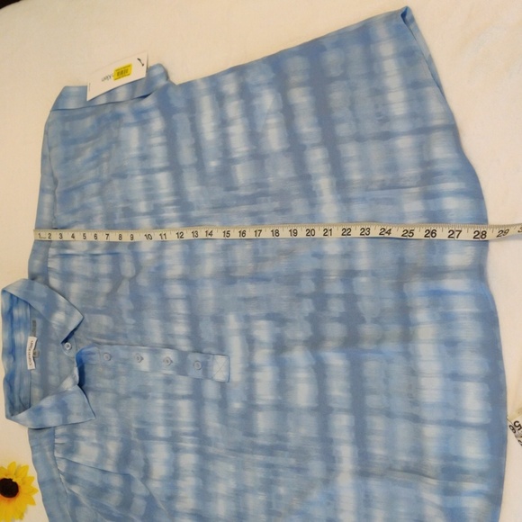 Calvin Klein. Blue Tie-Dye women's shirt - Picture 9 of 10